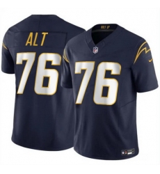 Men Los Angeles Chargers 76 Joe Alt Navy 2024 Draft F U S E  Vapor Limited Stitched Football Jersey