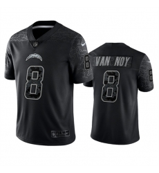 Men Los Angeles Chargers 8 Kyle Van Noy Black Reflective Limited Stitched Football Jersey