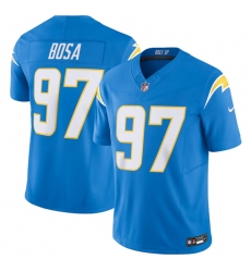 Men Los Angeles Chargers 97 Joey Bosa Blue 2023 F U S E  Vapor Untouchable Limited Stitched Jersey