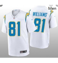 Men's Los Angeles Chargers #81 Mike Williams 2020 White Vapor Untouchable Limited Stitched Jersey