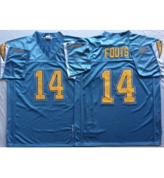 Mitchell And Ness 1994 Chargers #14 Dan Fouts Blue Throwback Stitched NFL Jersey