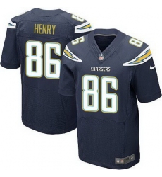 Nike Chargers #86 Hunter Henry Navy Blue Team Color Mens Stitched NFL New Elite Jersey