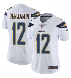 Nike Chargers #12 Travis Benjamin White Womens Stitched NFL Vapor Untouchable Limited Jersey