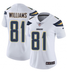 Womens Nike Chargers #81 Mike Williams White  Stitched NFL New Elite Jersey