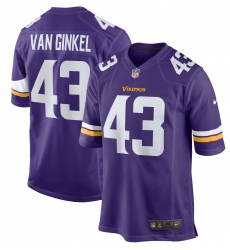 Men Minnesota Vikings #43 Andrew Van Ginkel Purple Stitched NFL Jersey