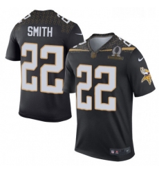 Mens Nike Minnesota Vikings 22 Harrison Smith Elite Black Team Irvin 2016 Pro Bowl NFL Jersey