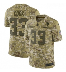 Mens Nike Minnesota Vikings 33 Dalvin Cook Limited Camo 2018 Salute to Service NFL Jersey