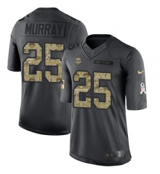 Nike Vikings #25 Latavius Murray Black Men's Stitched NFL Limited 2016 Salute To Service Jersey