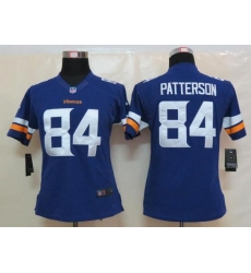 Women Nike Minnesota Vikings 84 Cordarrelle Patterson Purple Limited NFL Football Jerseys 2013 New Style