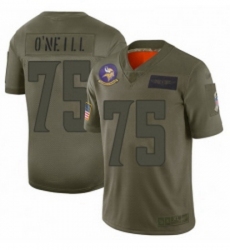 Womens Minnesota Vikings 75 Brian ONeill Limited Camo 2019 Salute to Service Football Jersey