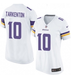 Womens Nike Minnesota Vikings 10 Fran Tarkenton Game White NFL Jersey