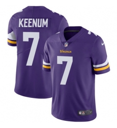 Nike Vikings #7 Case Keenum Purple Team Color Youth Stitched NFL Vapor Untouchable Limited Jersey