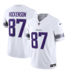 Youth Minnesota Vikings 87 T J  Hockenson White F U S E  Winter Warrior Limited Stitched Jersey