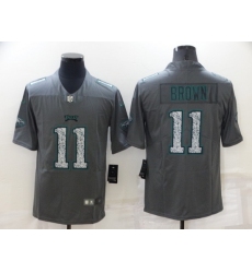 Men Philadelphia Eagles 11 A J Brown Lights Out Black Color Rush Limited Stitched Jerse