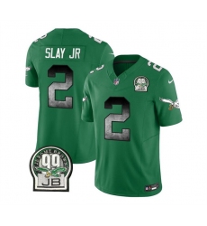 Men Philadelphia Eagles 2 Darius Slay JR Green 2023 F U S E  Throwback Vapor Untouchable Limited Stitched Football Jersey