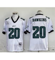 Men Philadelphia Eagles 20 Brian Dawkins White Stitched Football Jersey