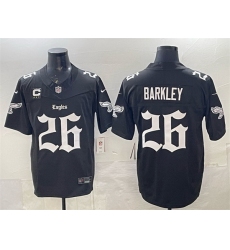 Men Philadelphia Eagles 26 Saquon Barkley Black 2025 F U S E   27Gothic Philly Edition 27 With 3 Star C Patch Vapor Limited Stitched Football Jersey