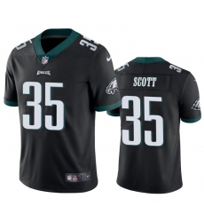 Men Philadelphia Eagles 35 Boston Scott Black Vapor Untouchable Limited Stitched