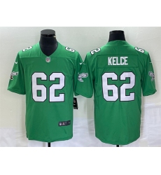 Men Philadelphia Eagles 62 Jason Kelce Green Stitched Football Jersey