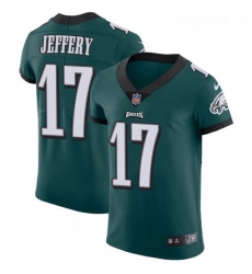 Mens Nike Philadelphia Eagles 17 Alshon Jeffery Midnight Green Team Color Vapor Untouchable Elite Player NFL Jersey