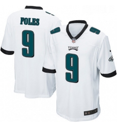 Mens Nike Philadelphia Eagles 9 Nick Foles Game White NFL Jersey