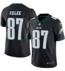 Nike Eagles #87 Brent Celek Black Mens Stitched NFL Limited Rush Jersey