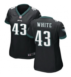 Women Philadelphia Eagles 43 Kyzir White Black Vapor Untouchable Limited Stitched Jersey