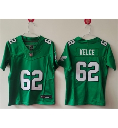 Women Philadelphia Eagles 62 Jason Kelce Kelly Green F U S E  Vapor Untouchable Limited Stitched Football Jersey 