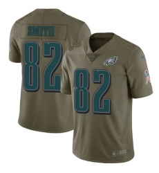 Nike Eagles #82 Torrey Smith Olive Youth Stitched NFL Limited 2017 Salute to Service Jersey