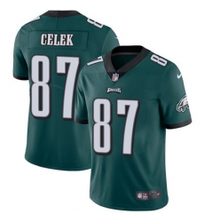 Nike Eagles #87 Brent Celek Midnight Green Team Color Youth Stitched NFL Vapor Untouchable Limited Jersey