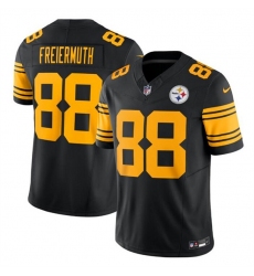 Men Pittsburgh Steelers 88 Pat Freiermuth Black 2023 F U S E  Vapor Color Rush Limited Stitched Jersey