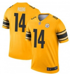 Men Pittsburgh Steelers George Pickens #14 Vapor Limited Inverted Gold Stitched NFL Jersey