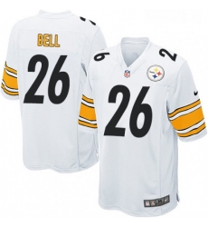 Mens Nike Pittsburgh Steelers 26 LeVeon Bell Game White NFL Jersey