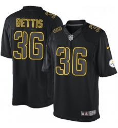 Mens Nike Pittsburgh Steelers 36 Jerome Bettis Limited Black Impact NFL Jersey