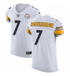 Mens Nike Pittsburgh Steelers 7 Ben Roethlisberger White Vapor Untouchable Elite Player NFL Jersey