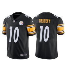 Men's Pittsburgh Steelers #10 Mitchell Trubisky Black Vapor Untouchable Limited Stitched Jersey