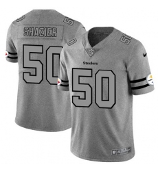 Nike Steelers 50 Ryan Shazier 2019 Gray Gridiron Gray Vapor Untouchable Limited Jersey