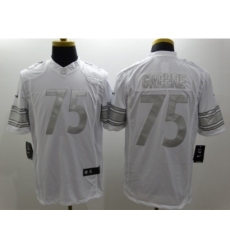 Nike pittsburgh steelers 75 Joe Greene White Game Platinum NFL Jersey