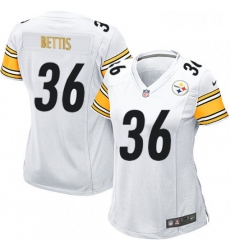 Womens Nike Pittsburgh Steelers 36 Jerome Bettis Game White NFL Jersey