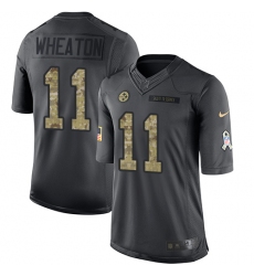 Nike Steelers #11 Markus Wheaton Black Youth Stitched NFL Limited 2016 Salute to Service Jersey