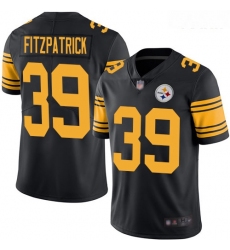 Steelers #39 Minkah Fitzpatrick Black Youth Stitched Football Limited Rush Jersey