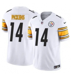 Youth Pittsburgh Steelers 14 George Pickens White Vapor Untouchable Limited Stitched Jersey