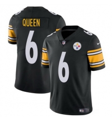 Youth Pittsburgh Steelers 6 Patrick Queen Black Vapor Untouchable Limited Stitched Football Jersey