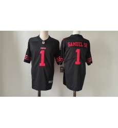 Men San Francisco 49ers 1 Deebo Samuel Black Vapor Untouchable Limited Stitched Football Jersey