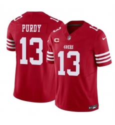 Men San Francisco 49ers 13 Brock Purdy Red 2023 F U S E  With 1 Star C Patch Vapor Untouchable Limited Stitched Football Jersey