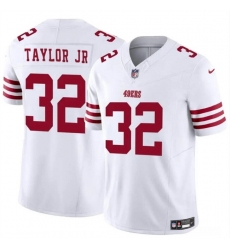 Men San Francisco 49ers 32 Patrick Taylor Jr White 2024 F U S E  Vapor Untouchable Limited Stitched Football Jersey