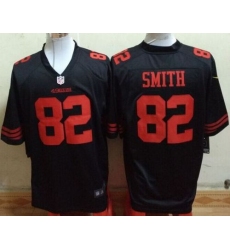 Nike 49ers #82 Torrey Smith Black Alternate Mens Stitched NFL Game Jersey