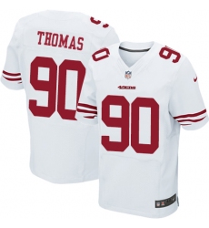 Nike 49ers #90 Solomon Thomas White Mens Stitched NFL Elite Jersey