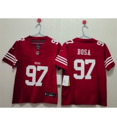 Women San Francisco 49ers 97 Nick Bosa Red F U S E Vapor Untouchable Stitched Jersey 