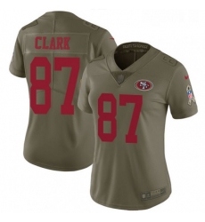 Womens Nike San Francisco 49ers 87 Dwight Clark Limited Olive 2017 Salute to Service NFL Jersey